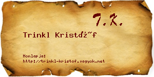 Trinkl Kristóf névjegykártya