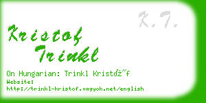 kristof trinkl business card